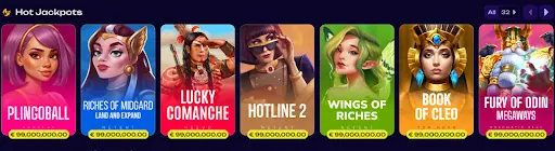 auswahl aktueller hot jackpot slots mit hohen gewinnsummen