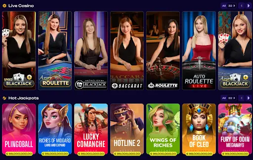 Live Casino Mit Blackjack Roulette Und Baccarat Spielen live casino übersicht mit professionellen dealerinnen für blackjack, roulette und baccarat in moderner casino oberfläche